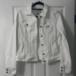 Vintage Old Navy Women's Ivory Jean Jacket